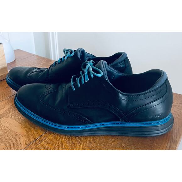 Men's Cole Haan Original Grand Wingtip Oxford Shoes, Black, Size 13 - Picture 1 of 5